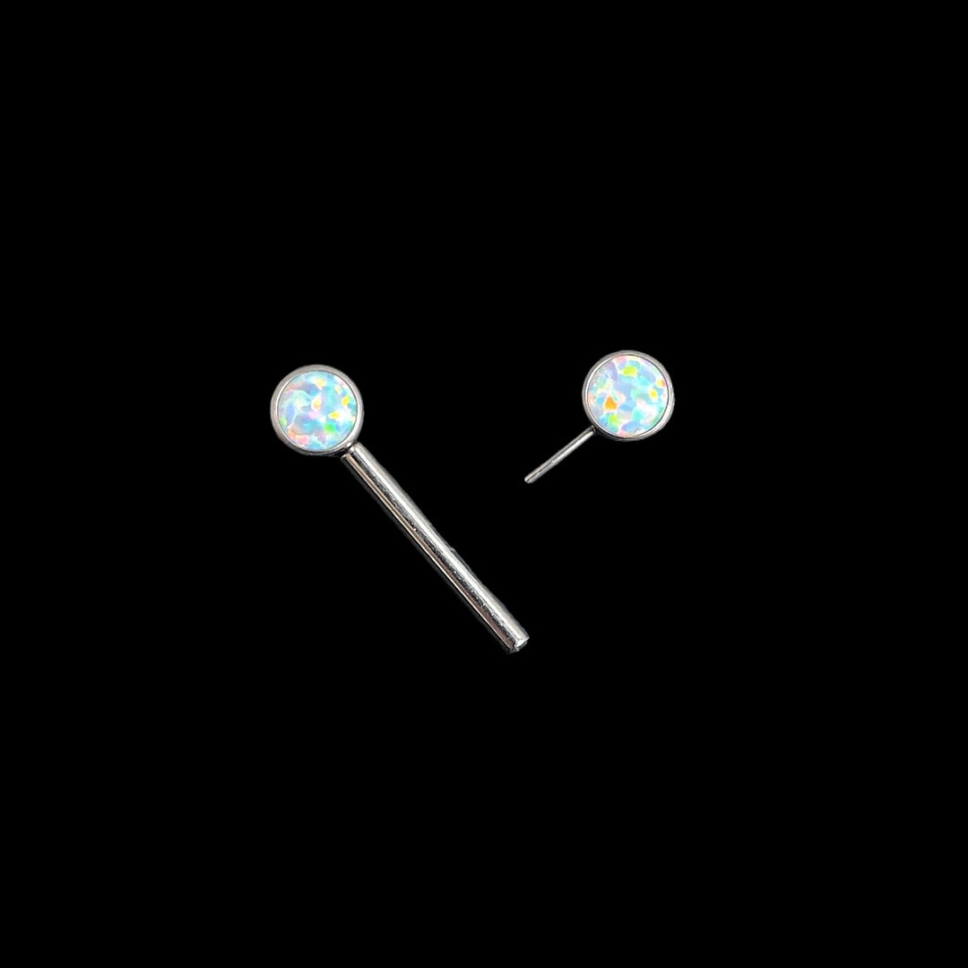 Brustwarzenpiercing"Opal Front” Gewindelos
